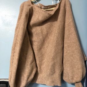 Princess Polly Beige Balloon Sleeve Sweater